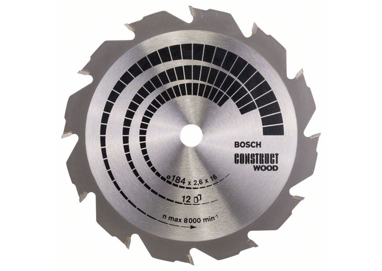 Tarcza pilarska Construct Wood 184x16mm Z12 Bosch 2608641200