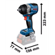 Klucz udarowy Bosch GDS 18V-750 C 2x5,0Ah L-BOXX 136