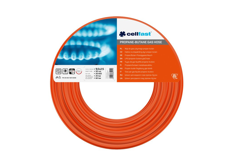 Wąż do gazu propan - butan 9mm x 2,5mm 25mb Cellfast C 20-040