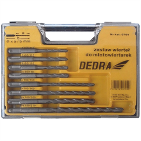 Komplet 8 wierteł do muru SDS Plus Dedra 0704