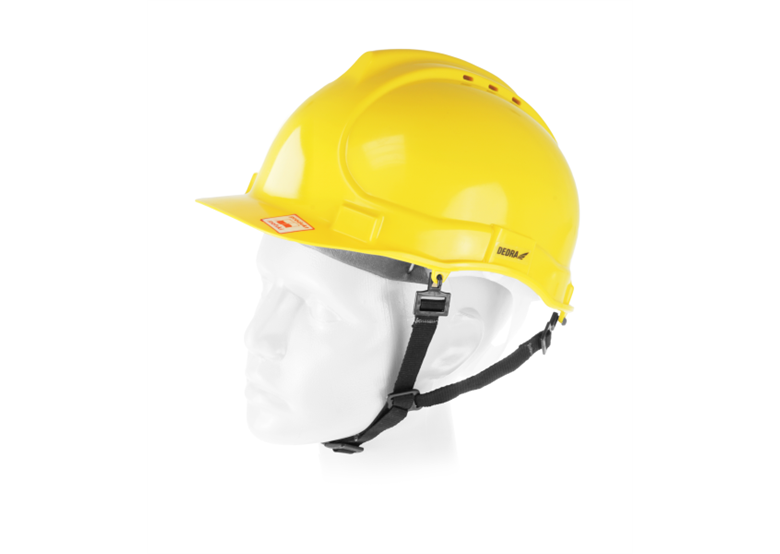 Kask ochronny, biały, 4-punktowy pasek podbródkowy Dedra BH1087