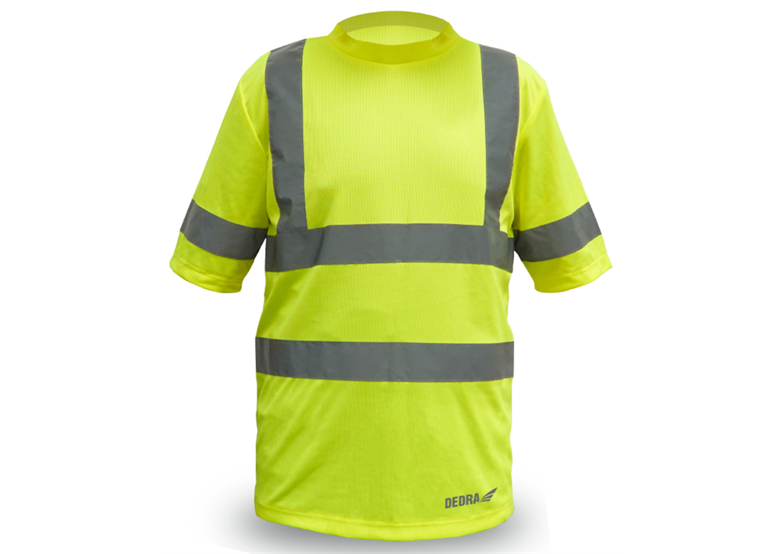 Koszulka męska t-shirt odblaskowa, żółta rozm XXL Dedra BH81T1-XXL