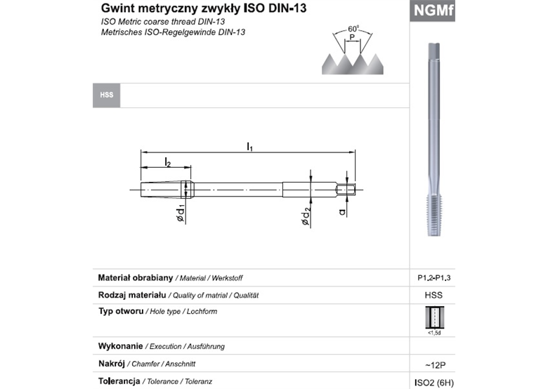 Gwintownik maszynowy do nakrętek Fanar 8719