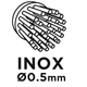 Szczotka druciana doczołowa wzmacniana 100mm x M14, INOX Graphite 57H587