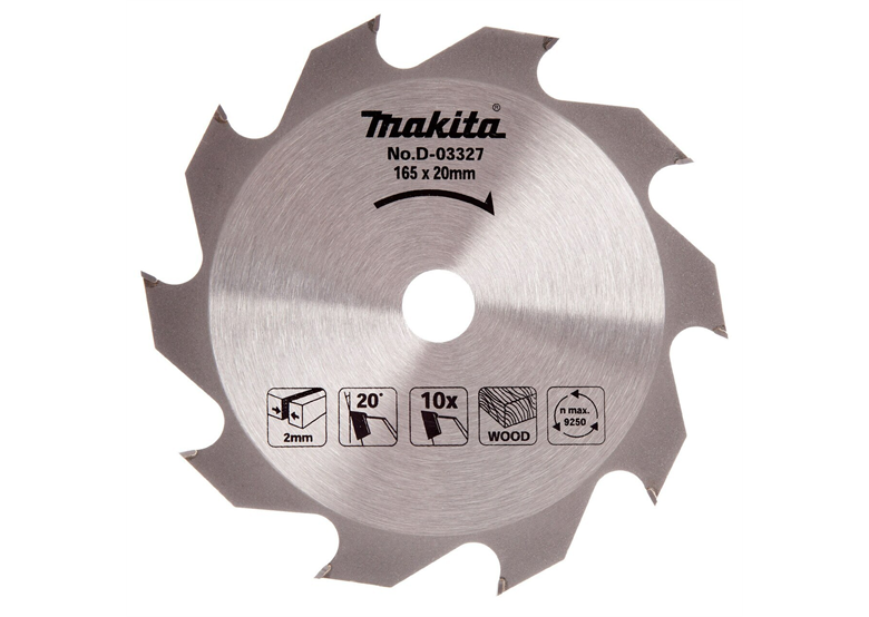 Tarcza do szybkiego cięcia drewna HM 165x20mm Z10 Makita D-03327