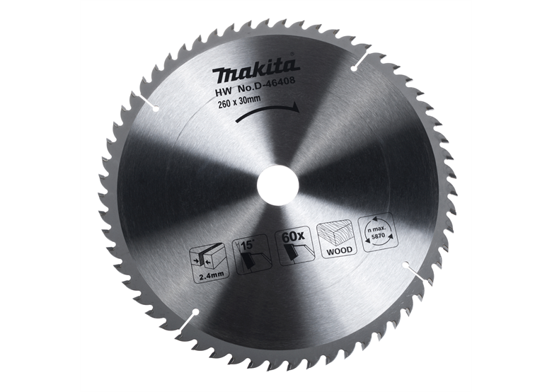 Tarcza do drewna 260x30mm Z60 Makita D-46408