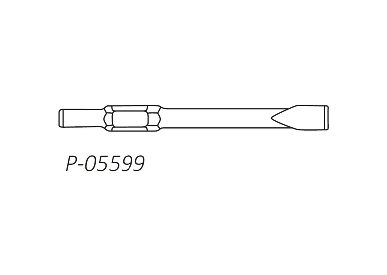 Przecinak płaski 32 x 1000 mm do młotów z serii HM Makita p-05599