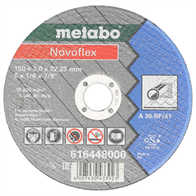 Tarcza tnąca do stali 150mm Novoflex A 30 płaska Metabo 616448000
