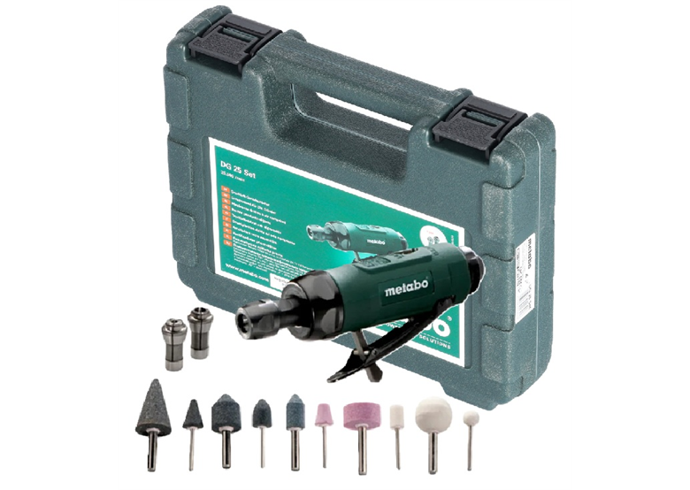 Pneumatyczna szlifierka prosta Metabo DG 25 Set