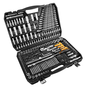 Klucze nasadowe 1/2", 3/8", 1/4", zestaw 300 elementów Neo 10-218