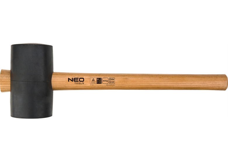 Młotek gumowy 90mm/1200g, trzonek hikorowy Neo 25-054