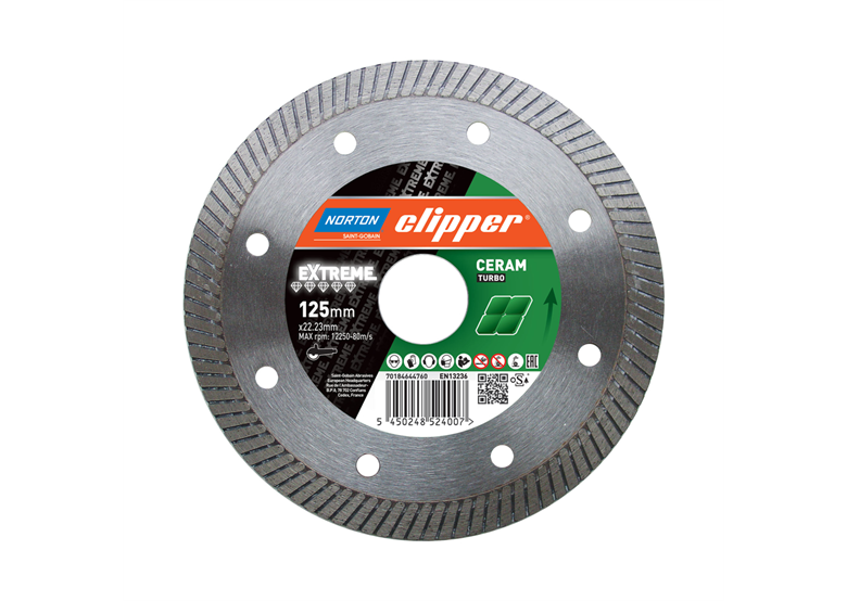 Tarcza diamentowa 125x22,23mm Norton Extreme Ceramic Turbo