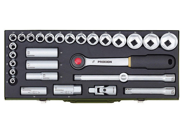 Klucze nasadowe 1/2", zestaw 29 elementów Proxxon PR23000