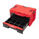 Zestaw szuflad na platformie kołowej Qbrick System ONE 2.0 WORKSHOP DRAWERS SET nr 7 RED Ultra HD Custom