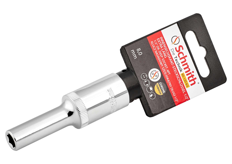 Klucz nasadowy sześciokątny długi 1/2" 24mm Schmith NS-12D-24