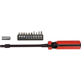 Wkrętak z giętkim grotem, zestaw 12szt Top Tools 39D122
