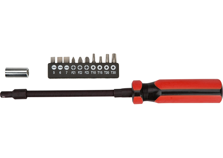 Wkrętak z giętkim grotem, zestaw 12szt Top Tools 39D122