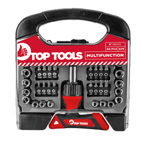 Końcówki wkrętakowe z uchwytem, 44szt. Top Tools 39D200