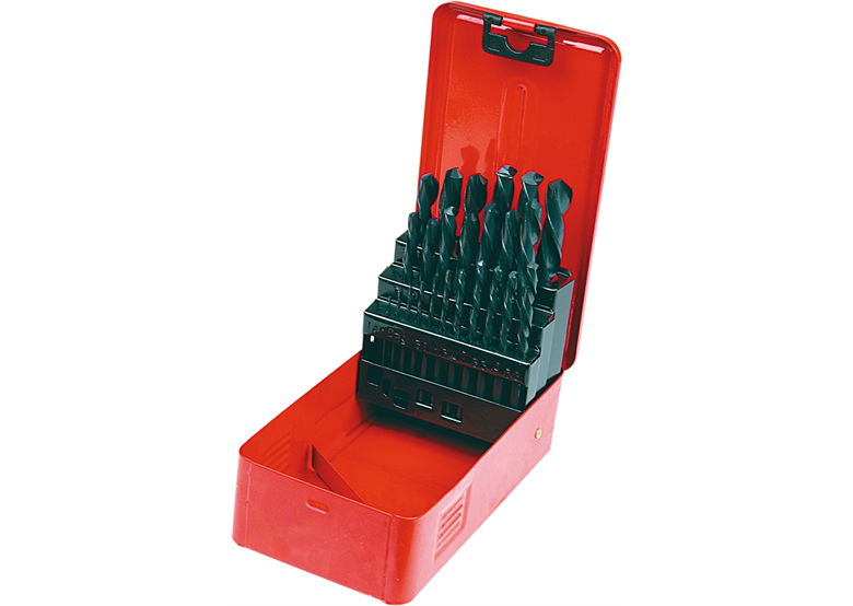 Wiertła do metalu HSS, 1.0-13.0mm, zestaw 25szt. Top Tools 60H725