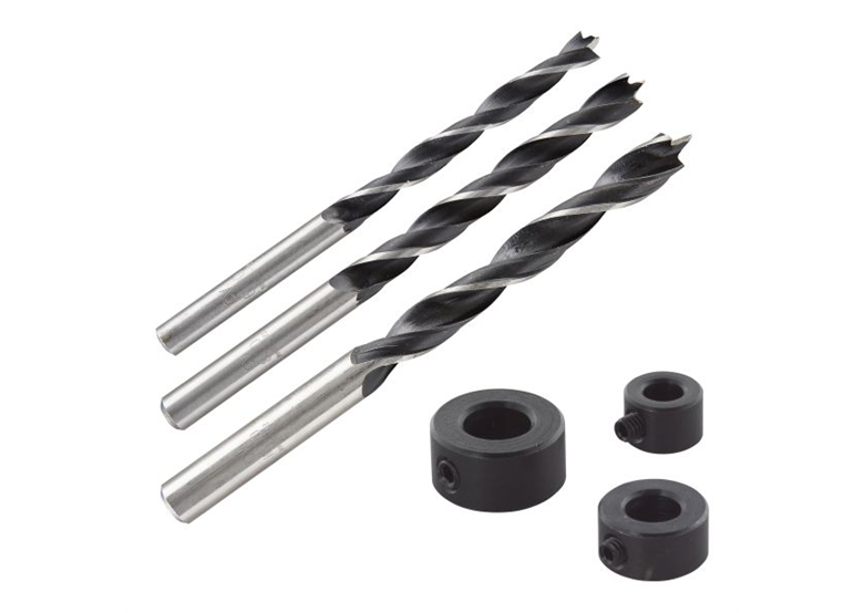 Wiertła do połączeń kołkowych 6, 8, 10 mm z ogranicznikami, 3szt. Wolfcraft WF2730000