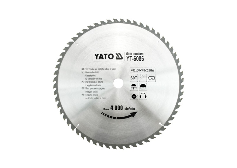 Piła tarczowa z węglikiem 400x30mm Z60 Yato YT-6086