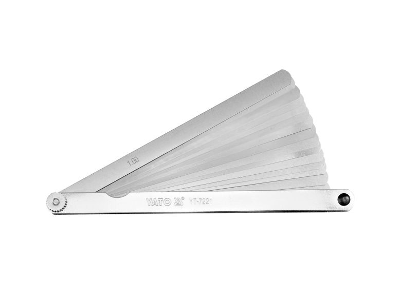 Szczelinomierz 200 mm 17 listków 0,02 - 1 mm Yato YT-7221